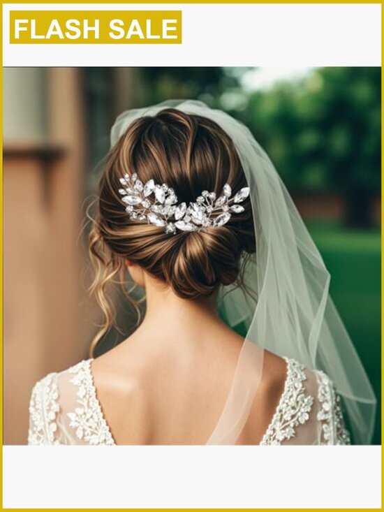 10 Piece Bridal Hair Pins Set Rhinestone Crystal Hair Clips main image 3